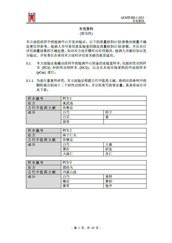 GCMTI RD-1:2025 补充资料
